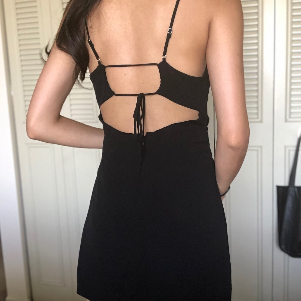 Back tied dress